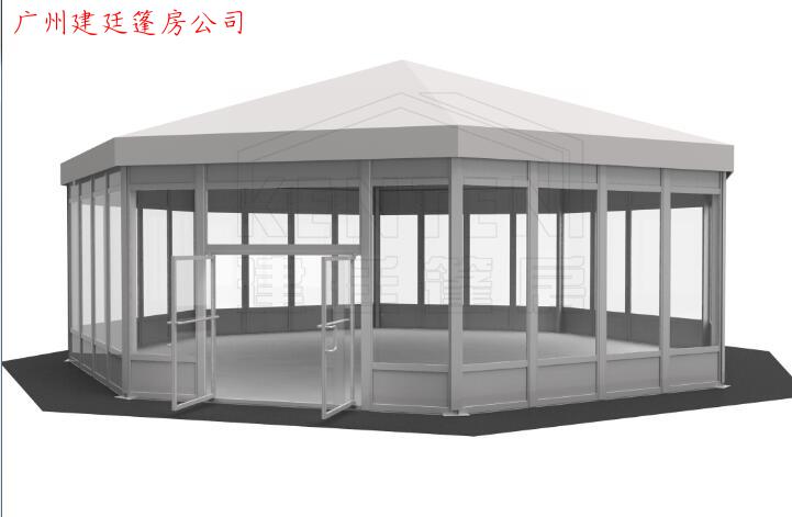 八邊形篷房效果圖-跨度13米